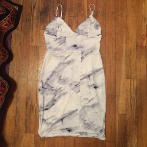Marble Print Dress - Missguided