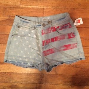 American Flag Printed Shorts