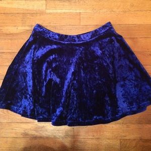Blue Velvet Circle Skirt - Forever 21