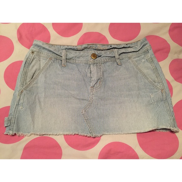 American Eagle Outfitters stripe denim mini skirt