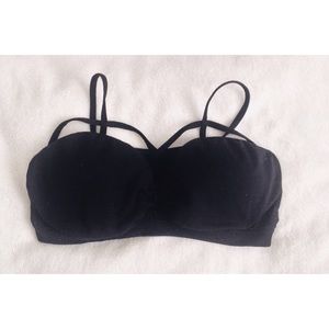LF dupe, black bralette