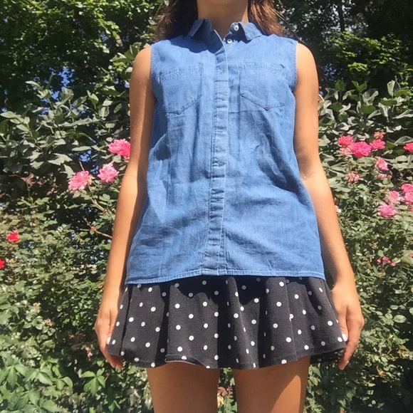 Chambray button up tank - Picture 4 of 4