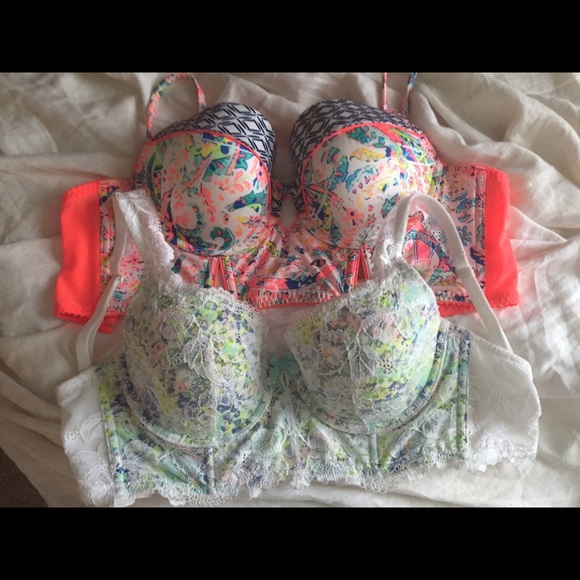 Two Victoria's secret bralettes