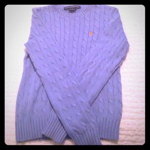 Polo cable knit sweater
