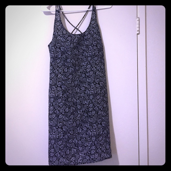 Black and white paisley mini dress