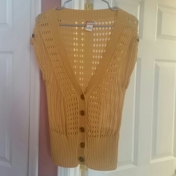 Yellow cardigan