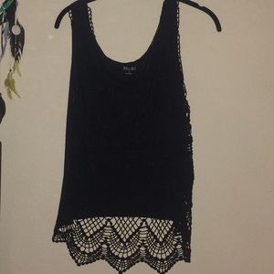 a black lace top
