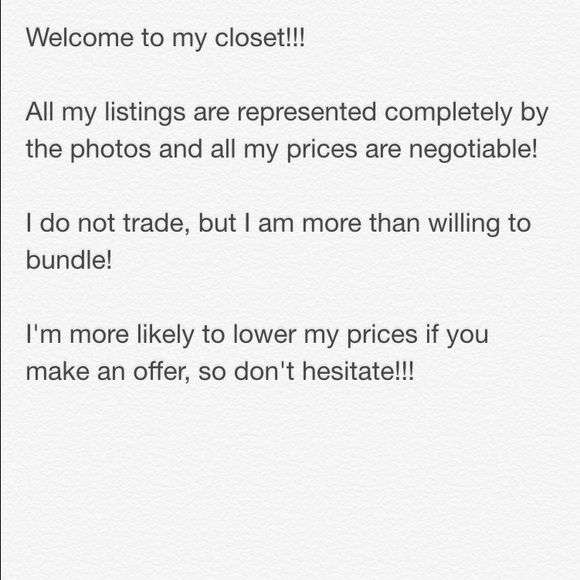 My closet policy!!
