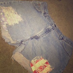 American Flag High Waisted Shorts