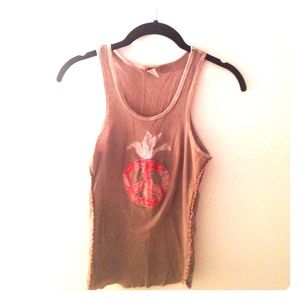 Vintage Lucky Brand peace top
