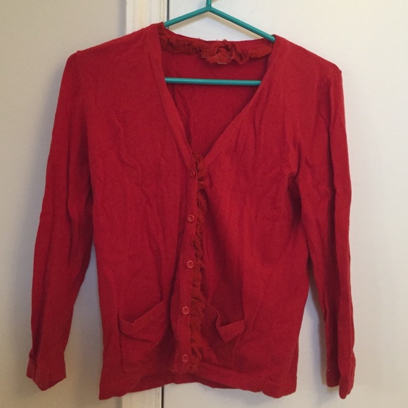 Red CAbi cardigan