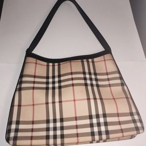 Vintage Burberry Nova. Check shoulder bag, tote.