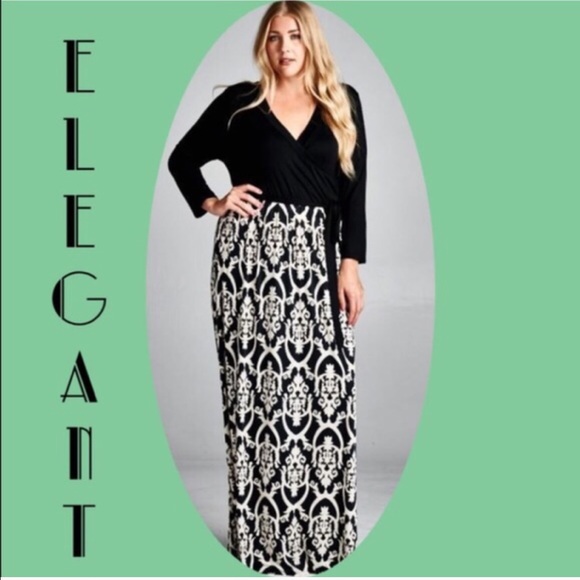 💥HP 7/5, 1/9💥GORGEOUS BAROQUE PRINT MAXI - Picture 2 of 3