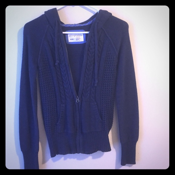 Aero Navy Cable Zip-up hoodie