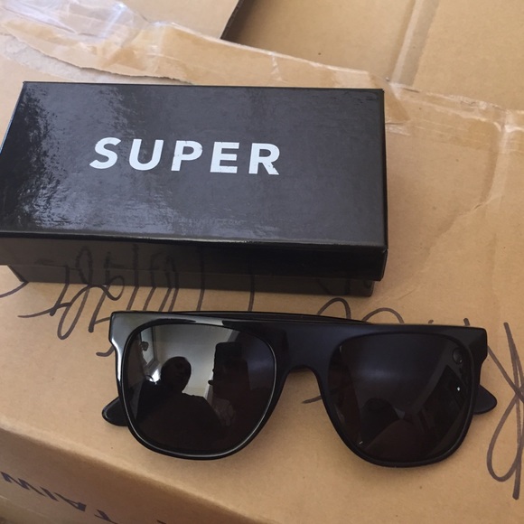 Black Flattop Super Sunglasses