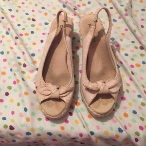 burlap espadrilles wedges
