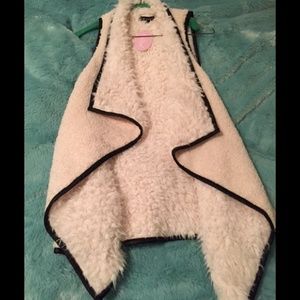 Zinga Fluffy White Vest