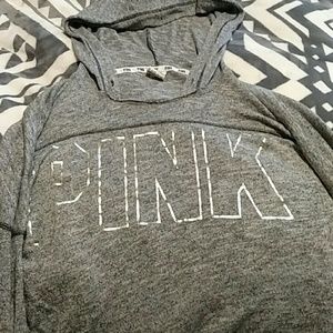 Pink open back hoodie