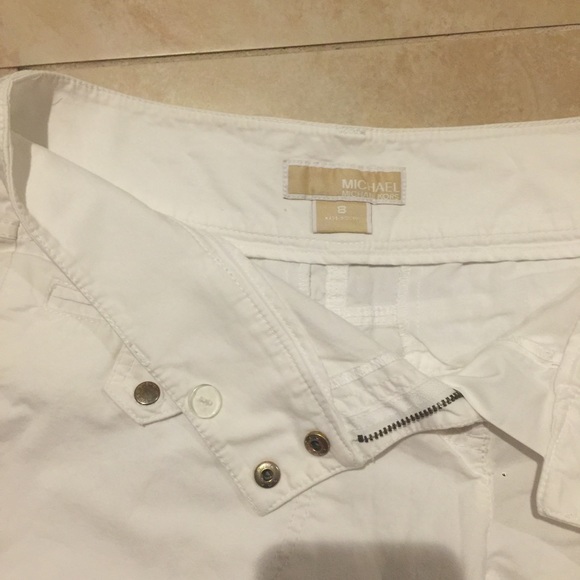 Michael Kors white knee length shorts