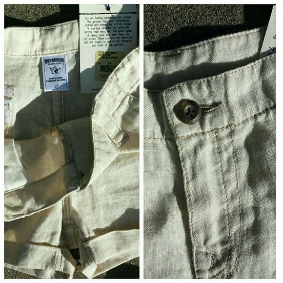 ☆HP☆ True Religion Khaki Linen Safari Shorts - Picture 4 of 4