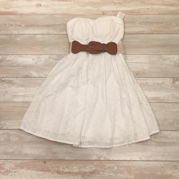 Strapless white sundress!