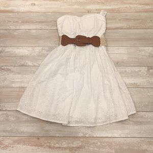Strapless white sundress!