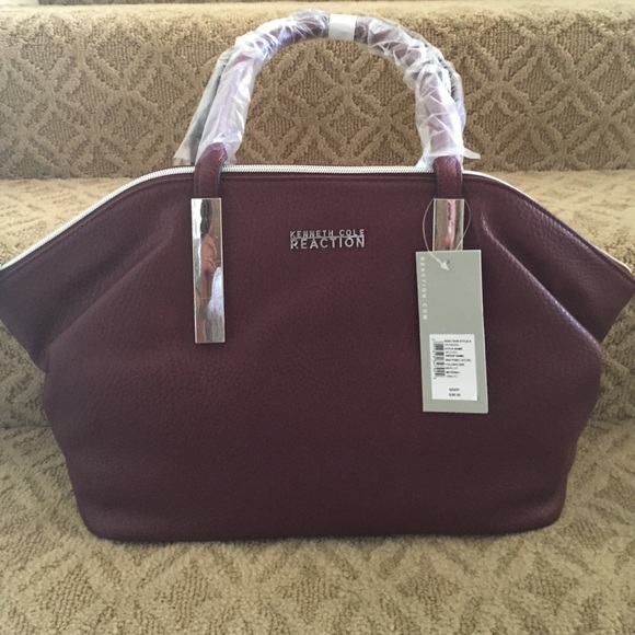 Burgundy purse.
