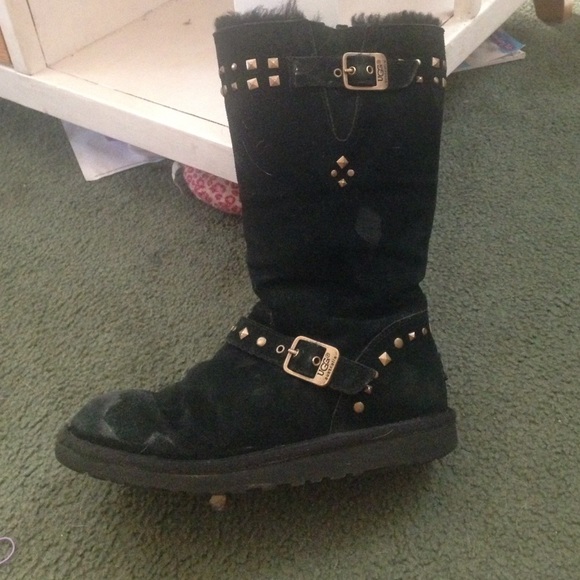 tall ugg boots black