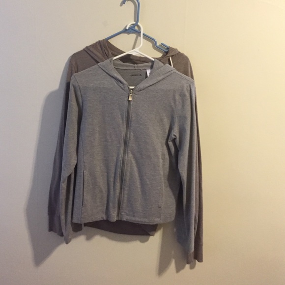 2 great light weight zip up hoodies