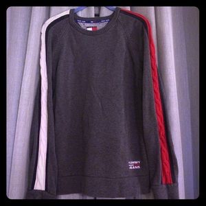 Tommy jeans red and white detail sweatshirt.