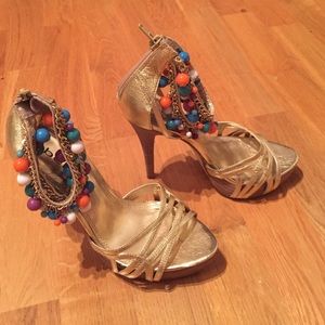 Adorable Bebe beaded heels