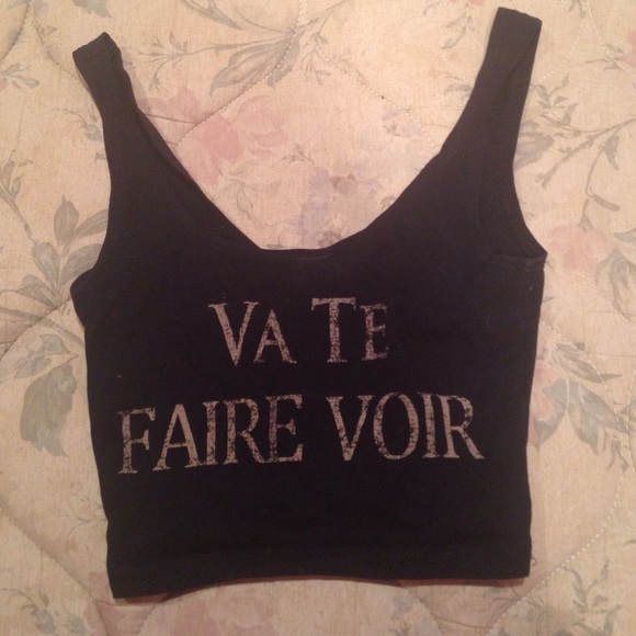 va te faire voir CROP TOP
