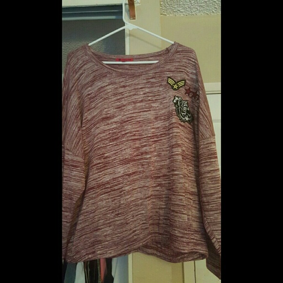 Long sleeve burgundy top - Picture 1 of 3