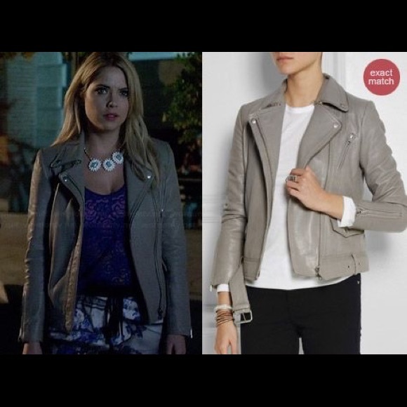 Maje Edouard Grey Moto Jacket