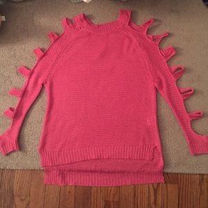 Tobi pink knit sweater