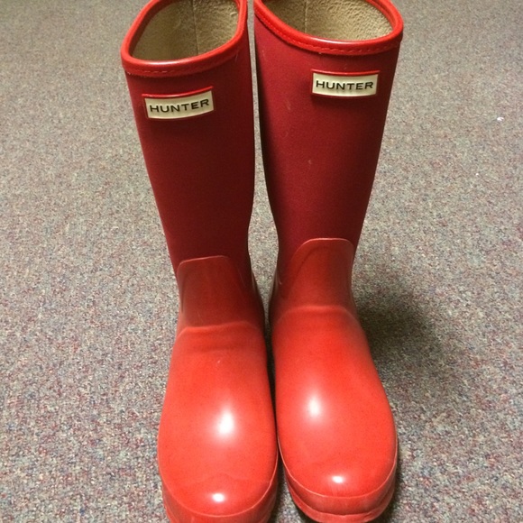 Red hunter boots