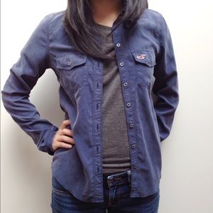 Size XS blue Hollister blouse