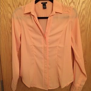 Rue 21 Pink Button Up Blouse
