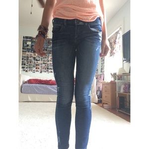 floral deco jeans// FREE PEOPLE