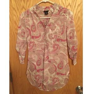 Rue 21 Pink Paisley Blouse