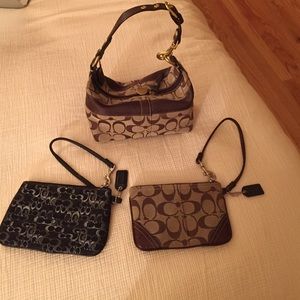BUNDLE of 3- 2 coach wristlets and 1 purse
