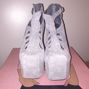 Jeffery Campbell cuffed platforms - Gray 8.5