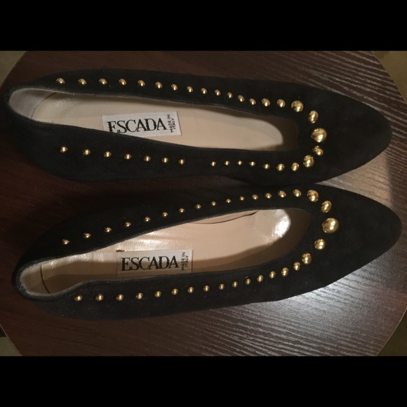 Vintage Escada suede heels