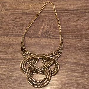 Gold statement necklace