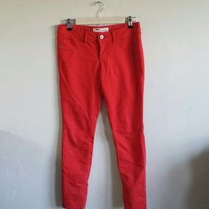 Bright red pants
