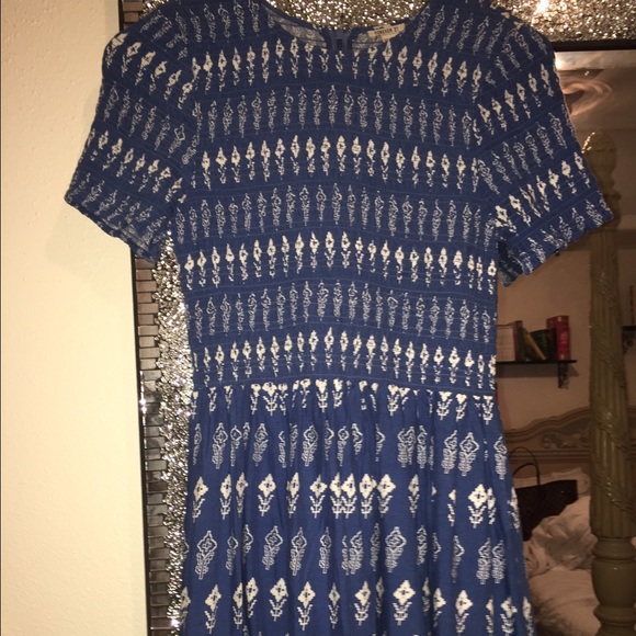 forever 21 blue and white dress