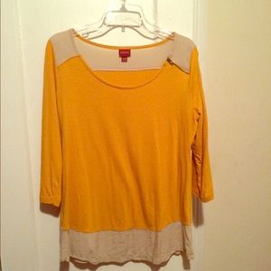 Mustard yellow top. NWOT