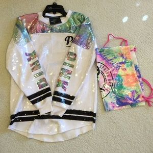 Limited Edition Pink Bling Varsity Crew