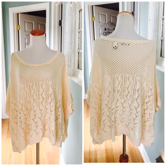 Tops - Pale lemon cotton knit kimono sweater