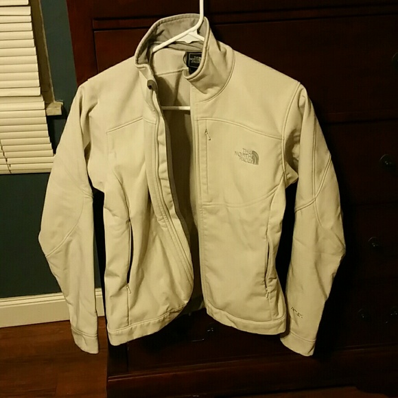 North Face Cream zip up jacket.. NO TRADE